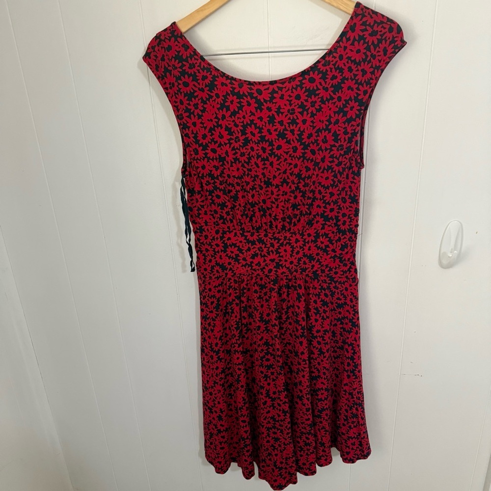 Moulinette Soeurs Red and Black Floral Mini Dress